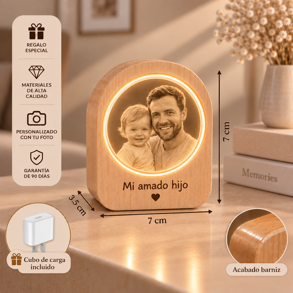 retrato cristal personalizado