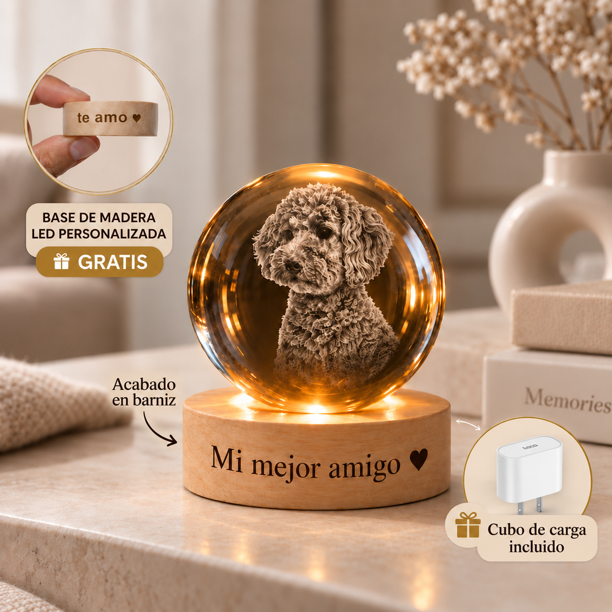Esfera de cristal personalizada